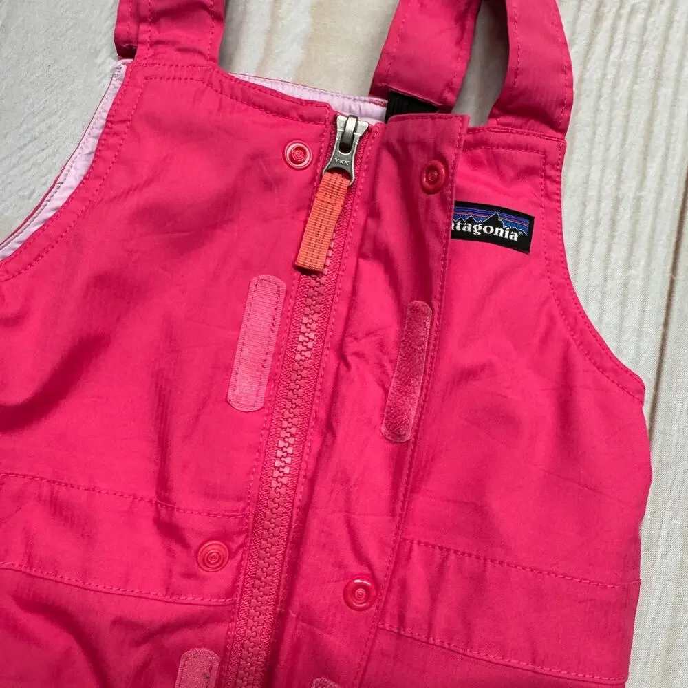 Patagonia Baby Snow Pile Overall Bibs Kids Size 2T H2NO Ski Pants Pink